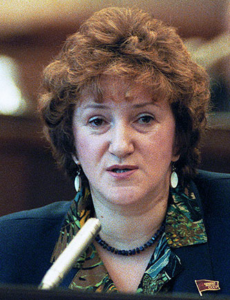 Galina Starovoitova was a human rights leader and lawmaker who was assassinated while investigating Putin-related corruption before he went to Moscow.